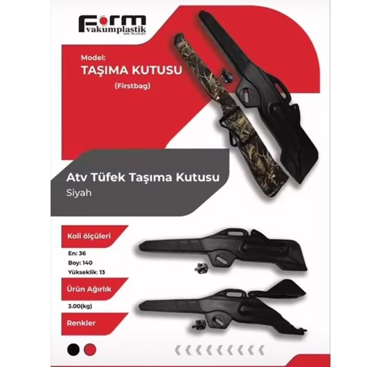 Atv Tüfek Taşıma Kutusu, Plastik, Rts