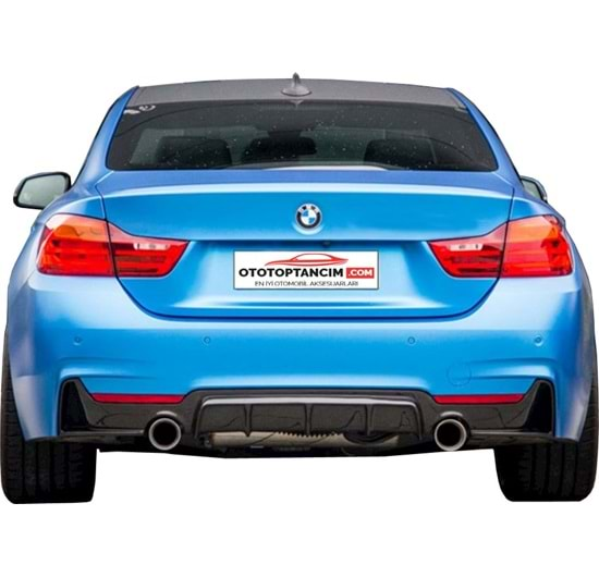 BMW F32-F36 2014 Difüzör M Performance St Sağ+Sol/Tekli Çıkış P Black