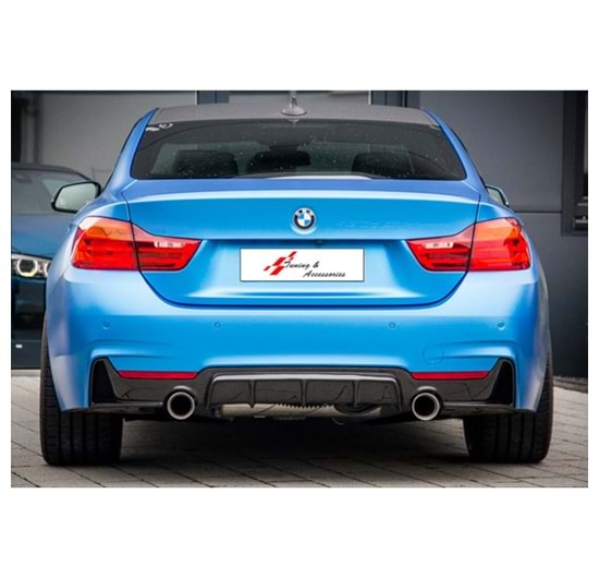 BMW F32-F36 2014 Difüzör M Performance St Sağ+Sol/Tekli Çıkış P Black