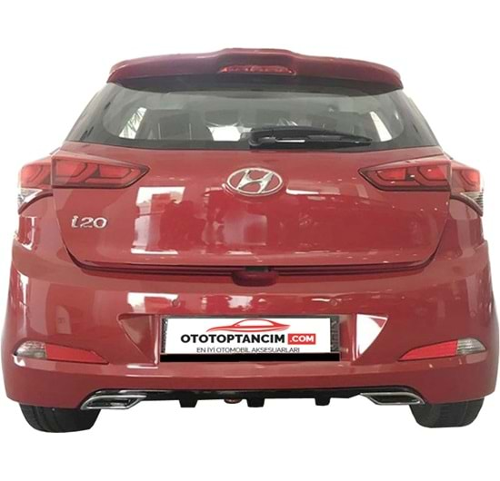 Hyundai I20 2014 Difüzör Trend +Egzos Ucu (Krom) P Black -Tırnaklı Set