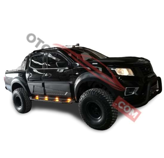 Nissan Navara 2014+OFFROAD Çamurluk Dodik Seti Düz Mat Siyah