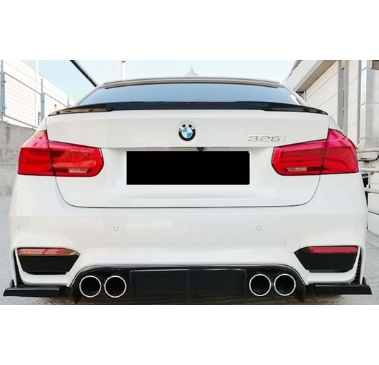 BMW F30 2012 M3 Difüzör Flap Seti, Piano Black, Vakum