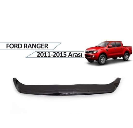 Ford Ranger 2011-2015 Kaput Rüzgarlığı Piano Black