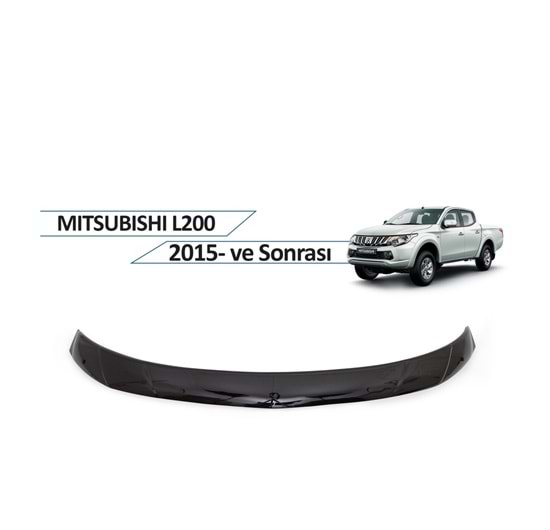 Mitsubishi L200 2015+ Kaput Rüzgarlığı Piano Black