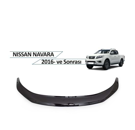 Nissan Navara 2014+ Kaput Rüzgarlığı Piano Black