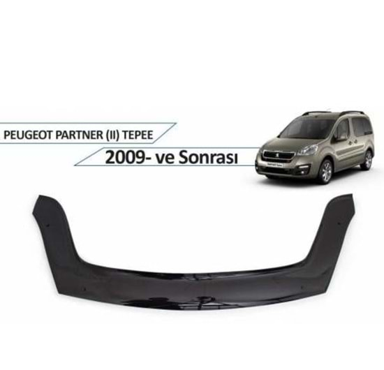 Peugeot Partner Tepee 2009+Kaput Rüzgarlığı Piano Black