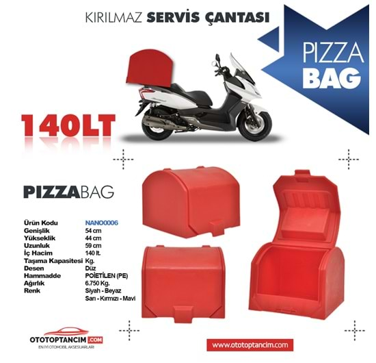 Motosiklet Servis Çantası Kırmızı 140 lık