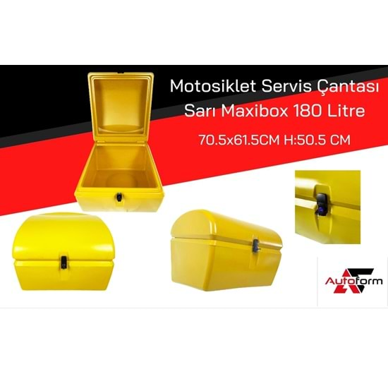 Moto. Servis Çant. Maxibox 180 lt Sarı 70.5cm*61.5cm h:50.5