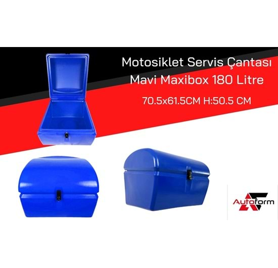 Moto. Servis Çant. Maxibox 180 lt Mavi 70.5cm*61.5cm h:50.5