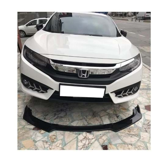 Honda Civic 2016 FC5/S (3 Parça) Tampon Altı Ön Ek Race P. Black