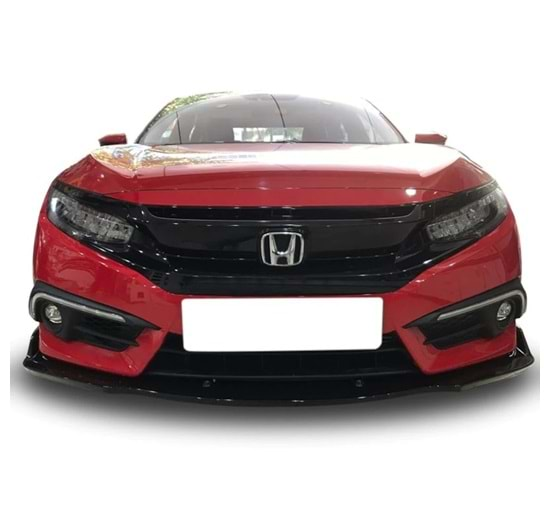 Honda Civic 2016 FC5/S (3 Parça) Tampon Altı Ön Ek Race P. Black