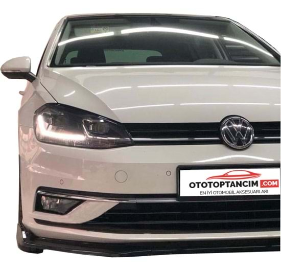 VW Golf Mk7,5 2018 + (3 Parça) Tampon Altı Ön Ek P Black