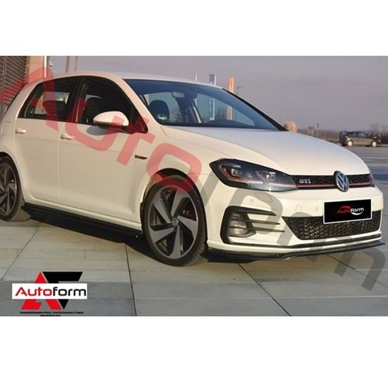 VW Golf Mk7,5 FL 2017+ - Ön Lip GTI V2 Max Design, Piano Black, Vakum