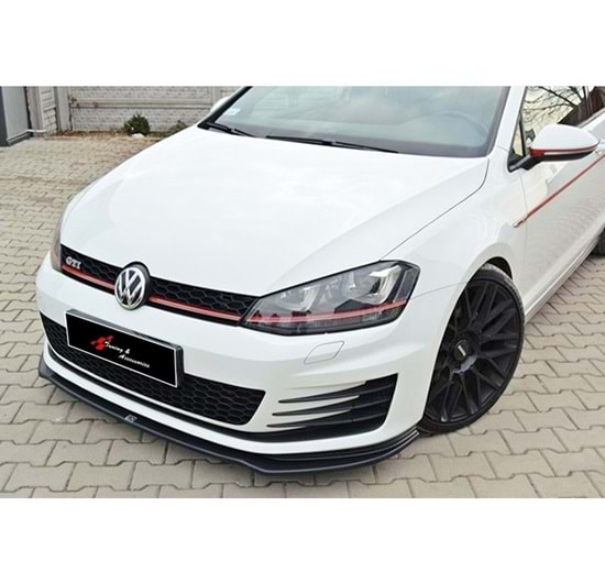 VW Golf Mk7 2012+ -Ön Lip GTI V2 Max Design, P.Black vakum