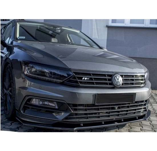 VW Passat B8, R-Line - Ön Lip, Max Design, Piano Black, Vakum