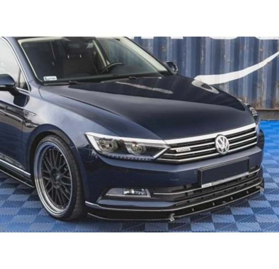 VW Passat B8, - Ön Lip, Max Design, Piano Black, Vakum